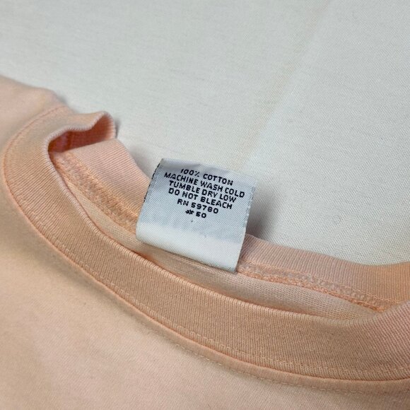 Vintage Y2K 90s Guess Womens Pink Baby Tee Size M/L Spellout Short Sleeve Top - Picture 9 of 9